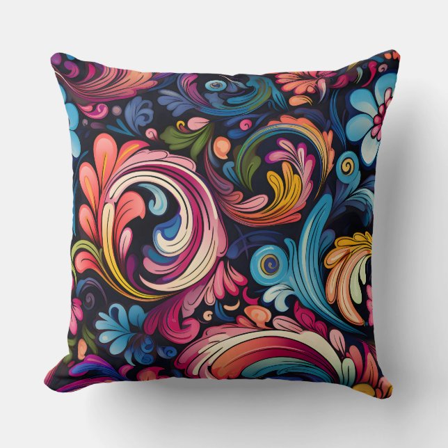 Cojín Decorativo Floral Funkadelic Botánico (Anverso)