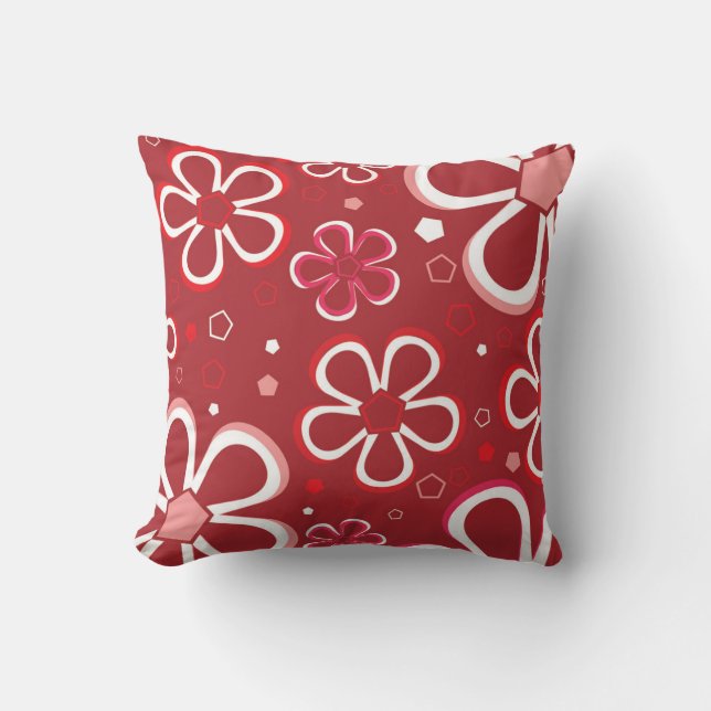 Cojín Decorativo Floral Geometric Pattern Throw Pillow (Anverso)