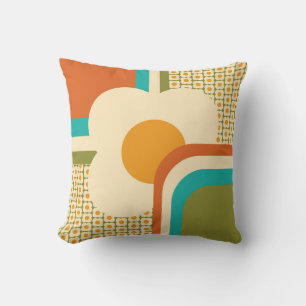 Cojín Decorativo Floral geométrica retro 70