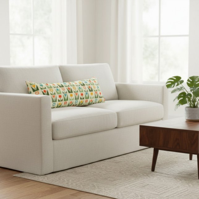 Cojín decorativo floral geométrico retro (Subido por el creador)