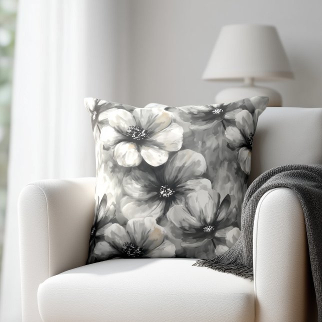 Cojín Decorativo Floral Gris Rústico (Subido por el creador)