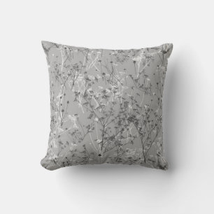 Cojín Decorativo Floral gris sintáctica moderna