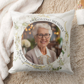 Cojín Decorativo Floral In Loving Memory Memorial Funeral Keepsake