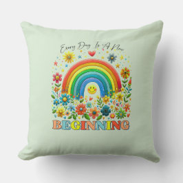 Cojín Decorativo Floral Inspirational Quote Throw Pillow