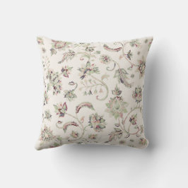 Cojín decorativo Floral Jacobean Blanco