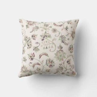Cojín decorativo Floral Jacobean Blanco