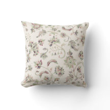 Cojín decorativo Floral Jacobean Blanco