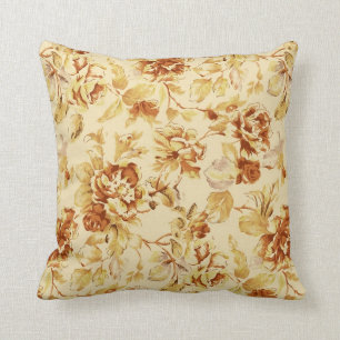 Cojín Decorativo Floral marrón
