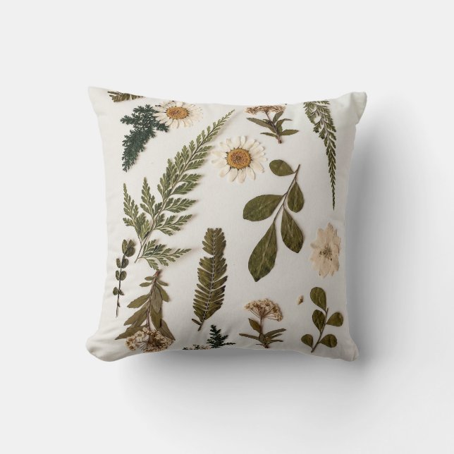 Cojín decorativo floral minimalista (Anverso)