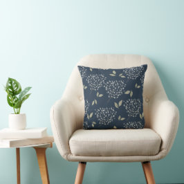 Cojín Decorativo Floral Navy y Sage