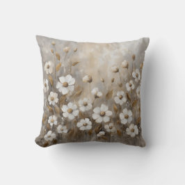 Cojín Decorativo Floral Neutral Gray Gold Taupe