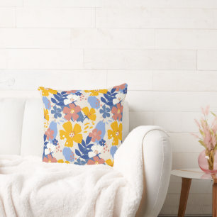 Cojín Decorativo Floral orgánica plana