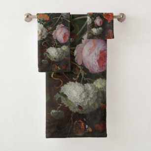 Cojín decorativo floral oscuro de la vida