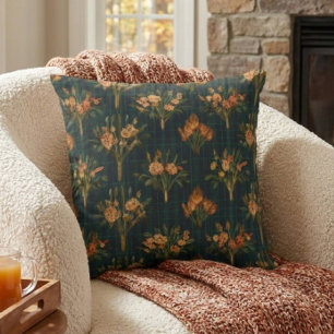 Cojín Decorativo Floral Otoñal Vintage Acogedor