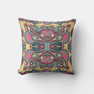 Cojín Decorativo Floral Paisley Bandanna: tradicional ornamental