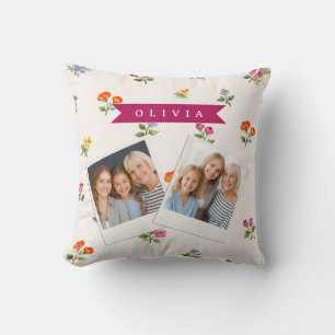 Cojín Decorativo Floral Personalizado Silvestre Cottagecore Campest