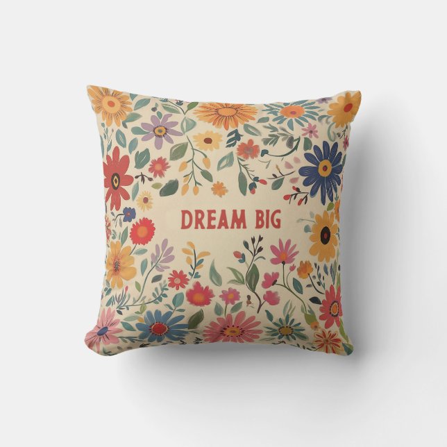 Cojín decorativo floral - Pillow del gran presupue (Anverso)