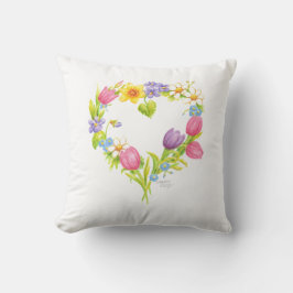 Cojín Decorativo Floral Pillow Heart Wreath