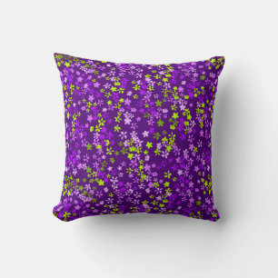 Cojín Decorativo Floral psicodélico del vintage del punto de la