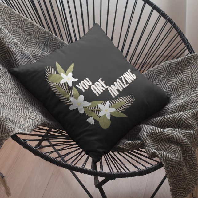 Cojín Decorativo Floral que eres increíble (Subido por el creador)
