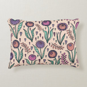 Cojín Decorativo Floral Retro 60: Patrón de decoración residencial