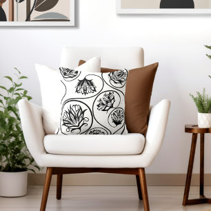Cojín Decorativo Floral retro art decó