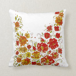 Cojín Decorativo Floral roja