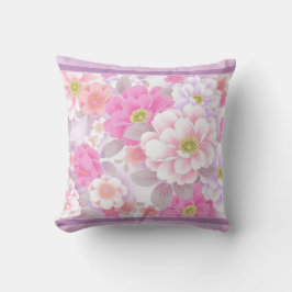 Cojín decorativo floral romántico