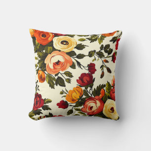 Cojín Decorativo Floral Romántico Chic Botánico Vintage