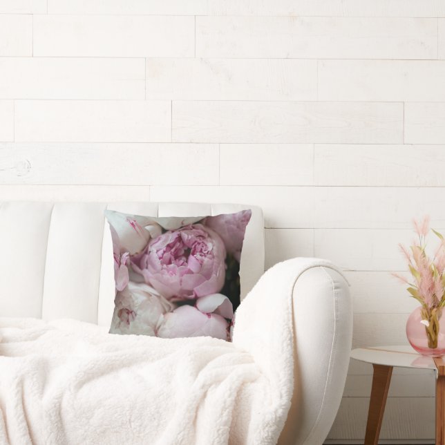 Cojín decorativo floral rosa (Sofá)