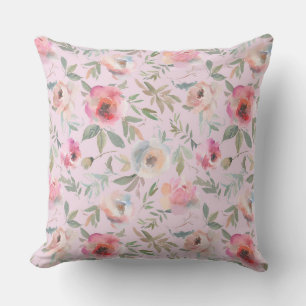Cojín Decorativo Floral rosa/Cojín decorativo floral azul