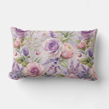Cojín decorativo floral Rosa Lavender