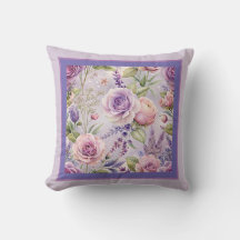 Cojín decorativo floral Rosa Lavender