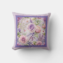 Cojín decorativo floral Rosa Lavender