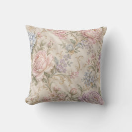 Cojín Decorativo Floral Rosa Peonía Rosa Chic Shabby Vintage