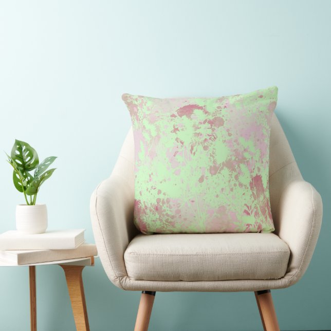 Cojín decorativo floral rosado de moda (Silla)