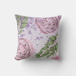 Cojín Decorativo *~* Floral Rubor Lavender PEONY Purpurina Púrpura