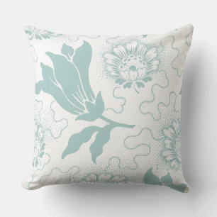 Cojín Decorativo Floral rústica de estilo Verde azulado de granja b