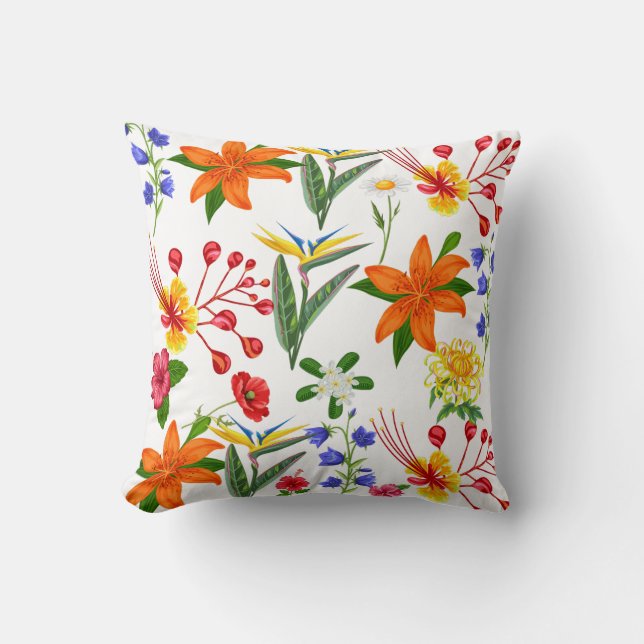 Cojín Decorativo Floral silvestre (Anverso)