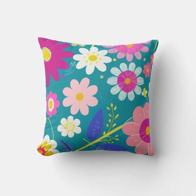 Cojín Decorativo Floral Silvestre (Anverso)