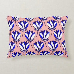 Cojín Decorativo Floral simétrica: patrón de cosecha colorida