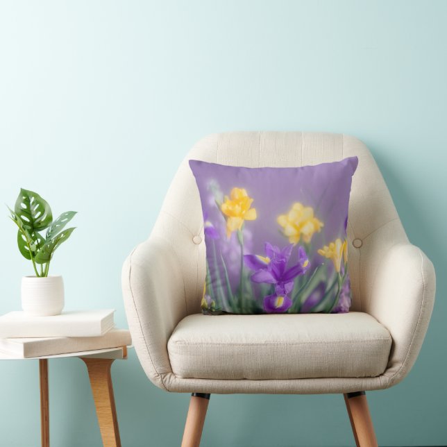 Cojín Decorativo Floral Suave de Primavera (Silla)