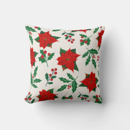 Cojín Decorativo Floral temática de los navidades
