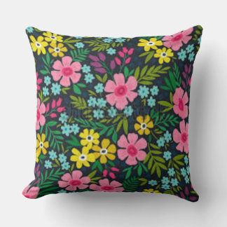 Cojín Decorativo Floral Throw Pillow | Colorful Flower Cushion