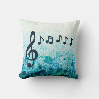 Cojín Decorativo Floral Treble Clef and Music Notes
