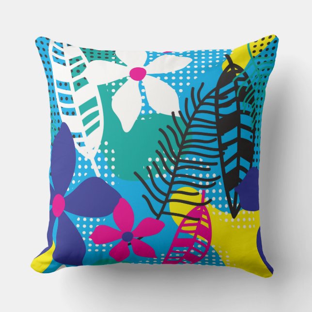 Cojín Decorativo Floral tropical (Anverso)