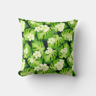 Cojín decorativo floral tropical