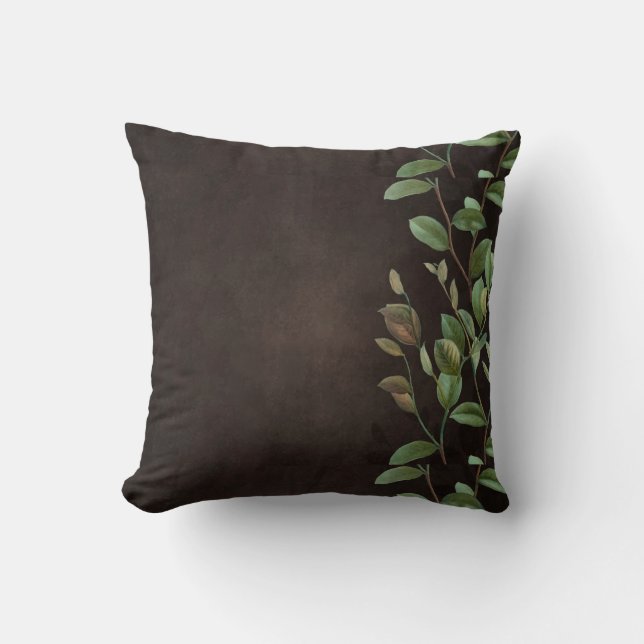 Cojín Decorativo Floral verde (Anverso)