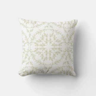 Cojín Decorativo Floral verdor sage verde mandala