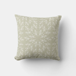 Cojín Decorativo Floral verdor sage verde mandala